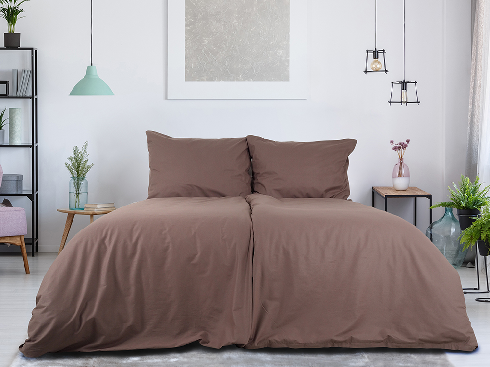 B.E.S. PETROVICE Povlečení kapsa 140 x 200 cm bavlna hnědá 1 ks