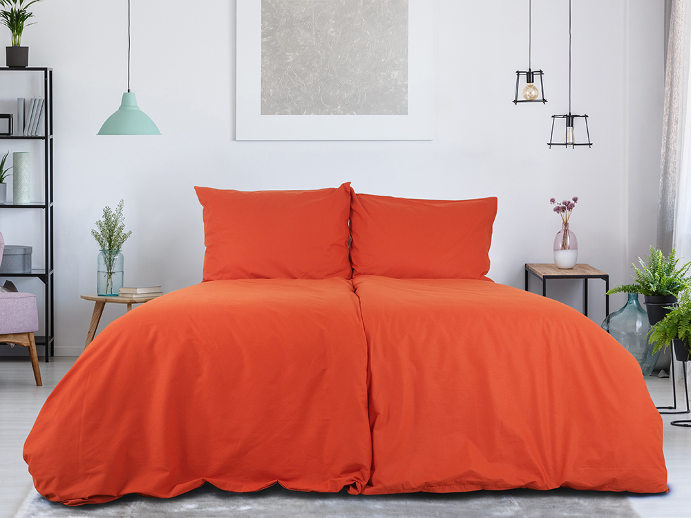 B.E.S. PETROVICE Povlečení kapsa 140 x 200 cm bavlna cihla 1 ks