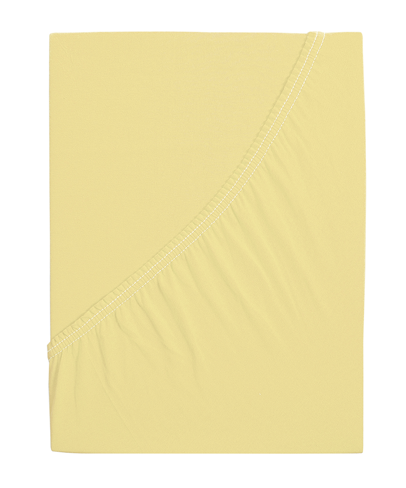 B.E.S. PETROVICE Prostěradlo 180 x 200 cm jersey žlutá 1 ks