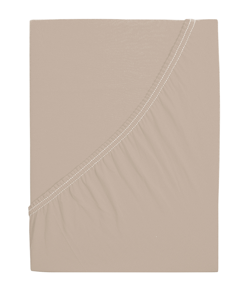 B.E.S. PETROVICE Prostěradlo 180 x 200 cm jersey káva 1 ks