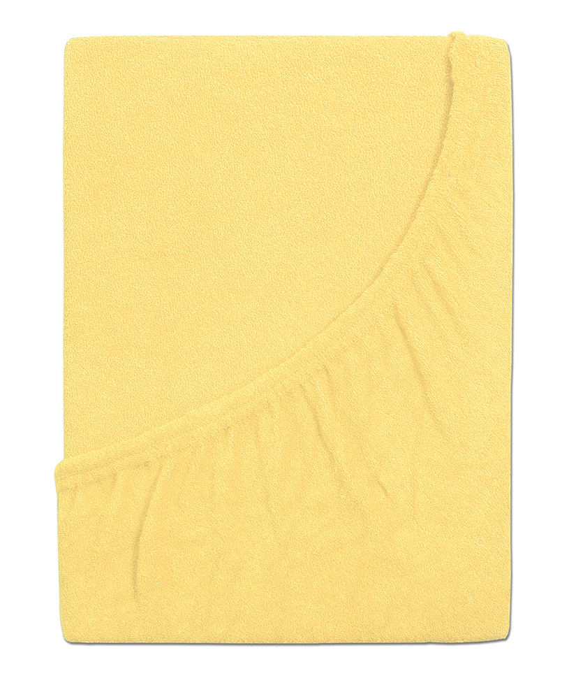 B.E.S. PETROVICE Prostěradlo 180 x 200 cm froté žlutá 1 ks