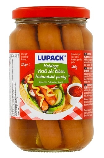 LUPACK Párky 8 hot dogs 270 g