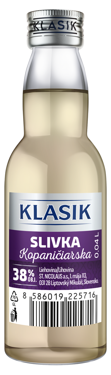 KLASIK Slivka 38 % 24 x 40 ml