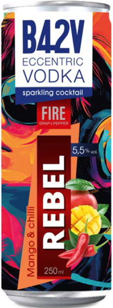 B42V Fire Mango Vodka 5,5 % 250 ml