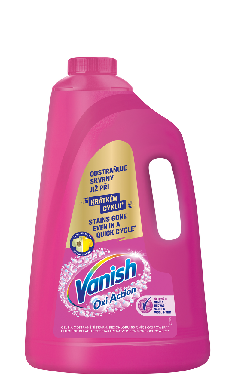 Vanish Oxi Action Pink Gel na odstranění skvrn 4 l