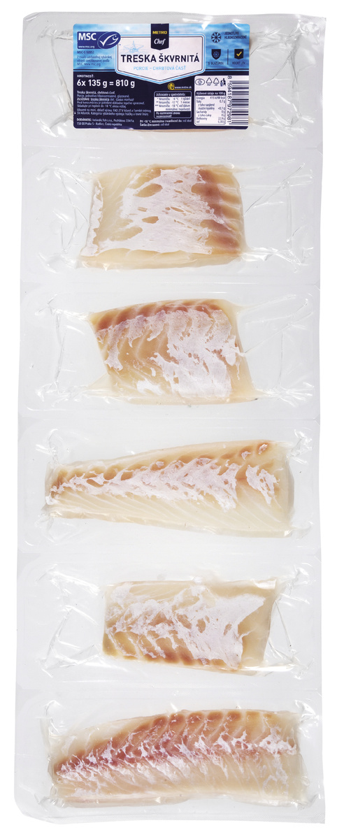 METRO Chef Treska obecná porce chlaz. 6 x 135 g