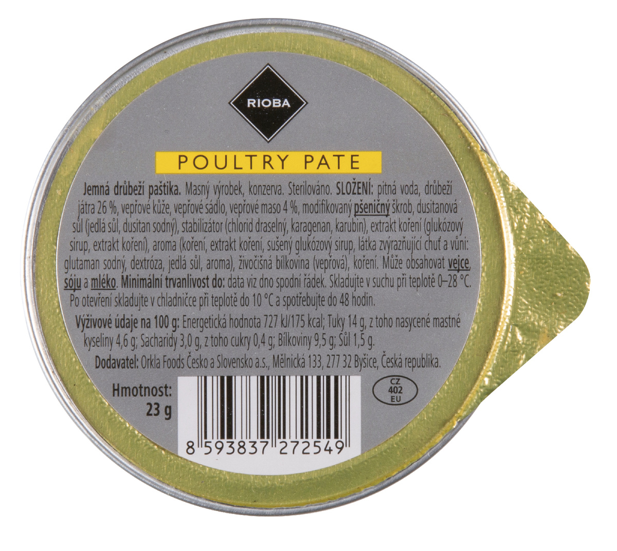 RIOBA Paštika drůbeží 24 x 23 g