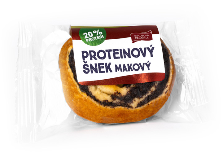 HRADECKÁ PEKÁRNA Šnek makový proteinový 150 g