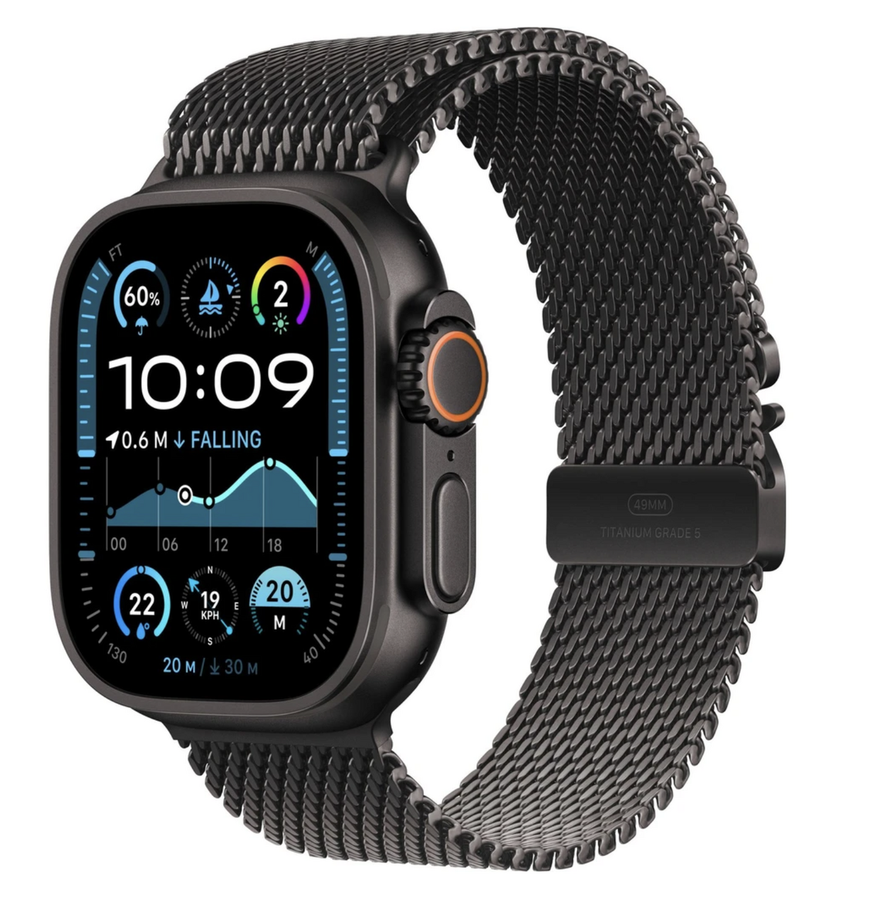 Apple Watch Řemínek Black Milanese Loop Ultra2 1 ks
