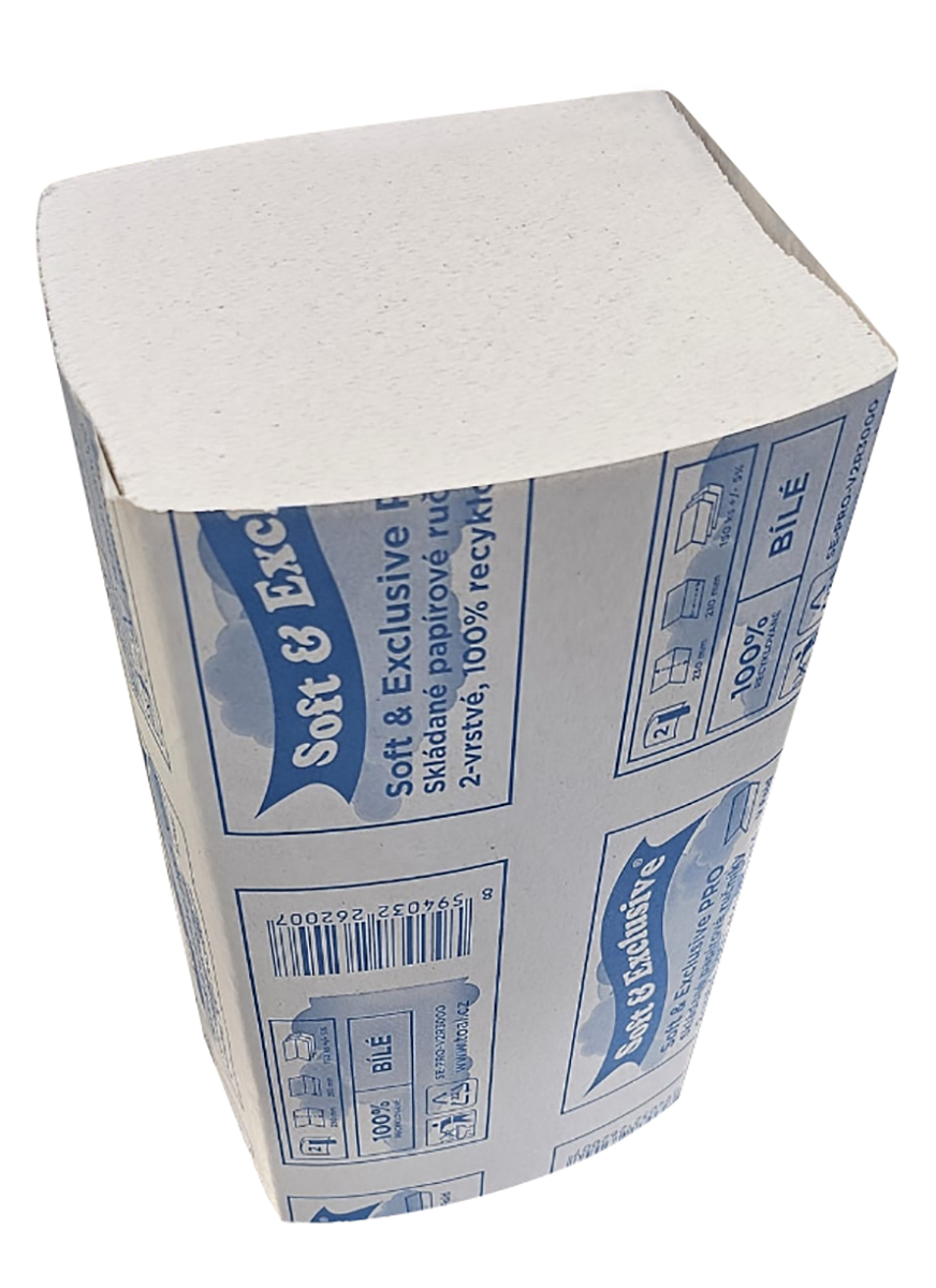 Papírové ručníky Z-Z 2vrstvé bílé 20 ks