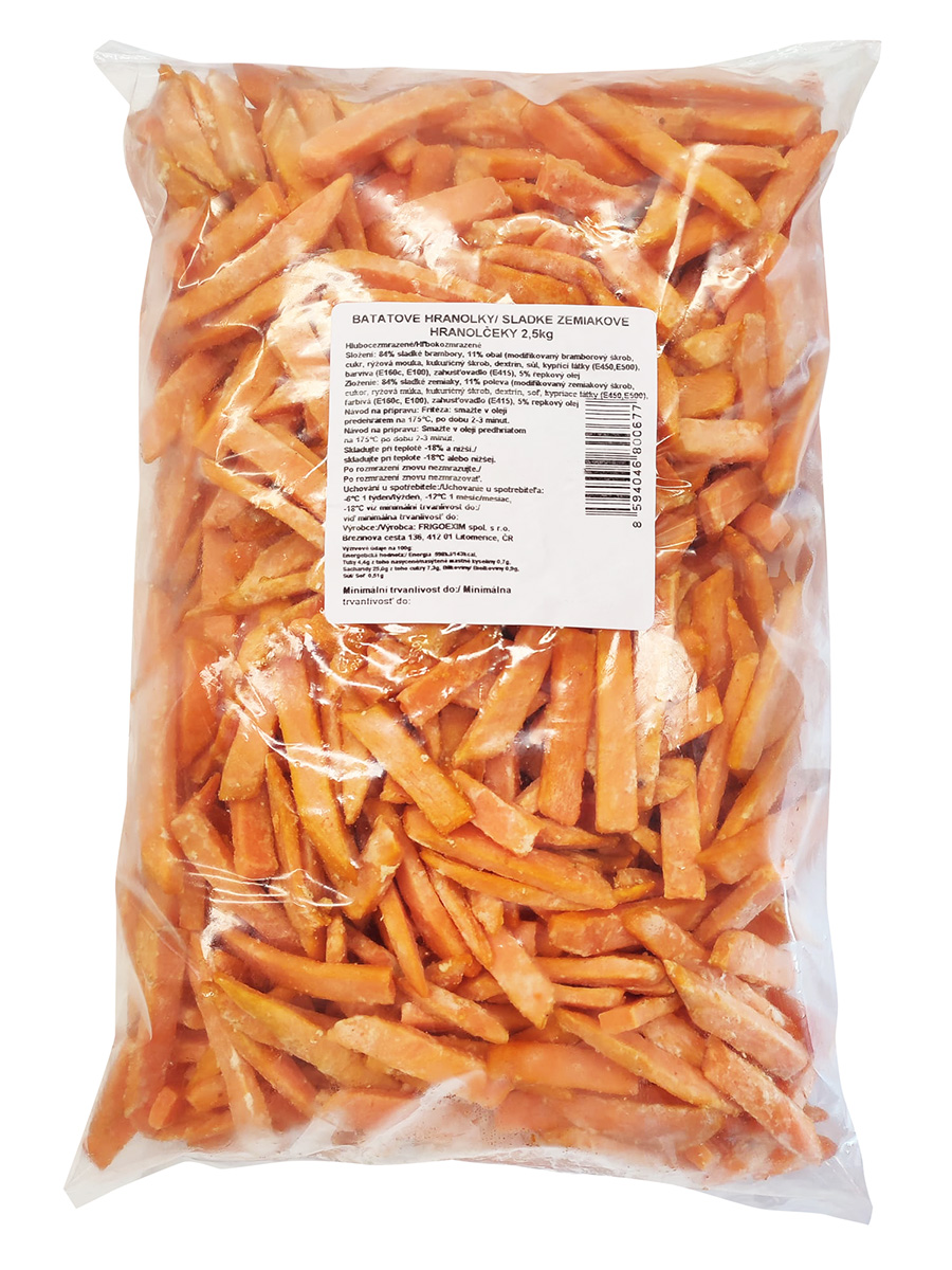 Batátové hranolky 2,5 kg