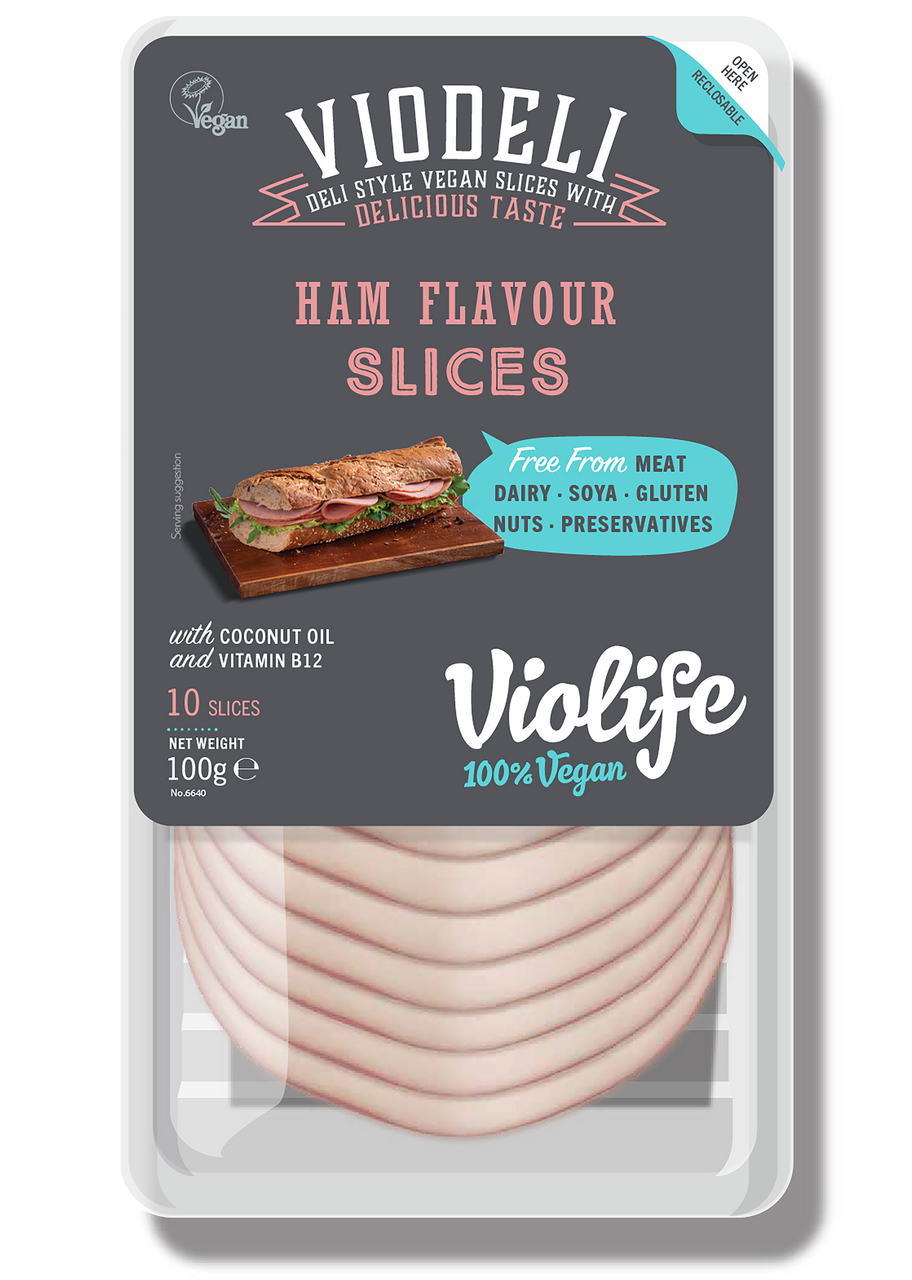 VIOLIFE Viodeli Plátky s příchutí šunky chlaz. 100 g