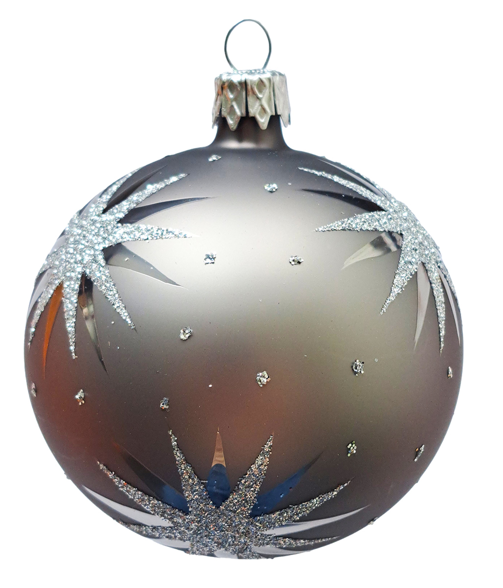 Tarrington House Ozdoby hvězdy šedé 8 cm 4 ks