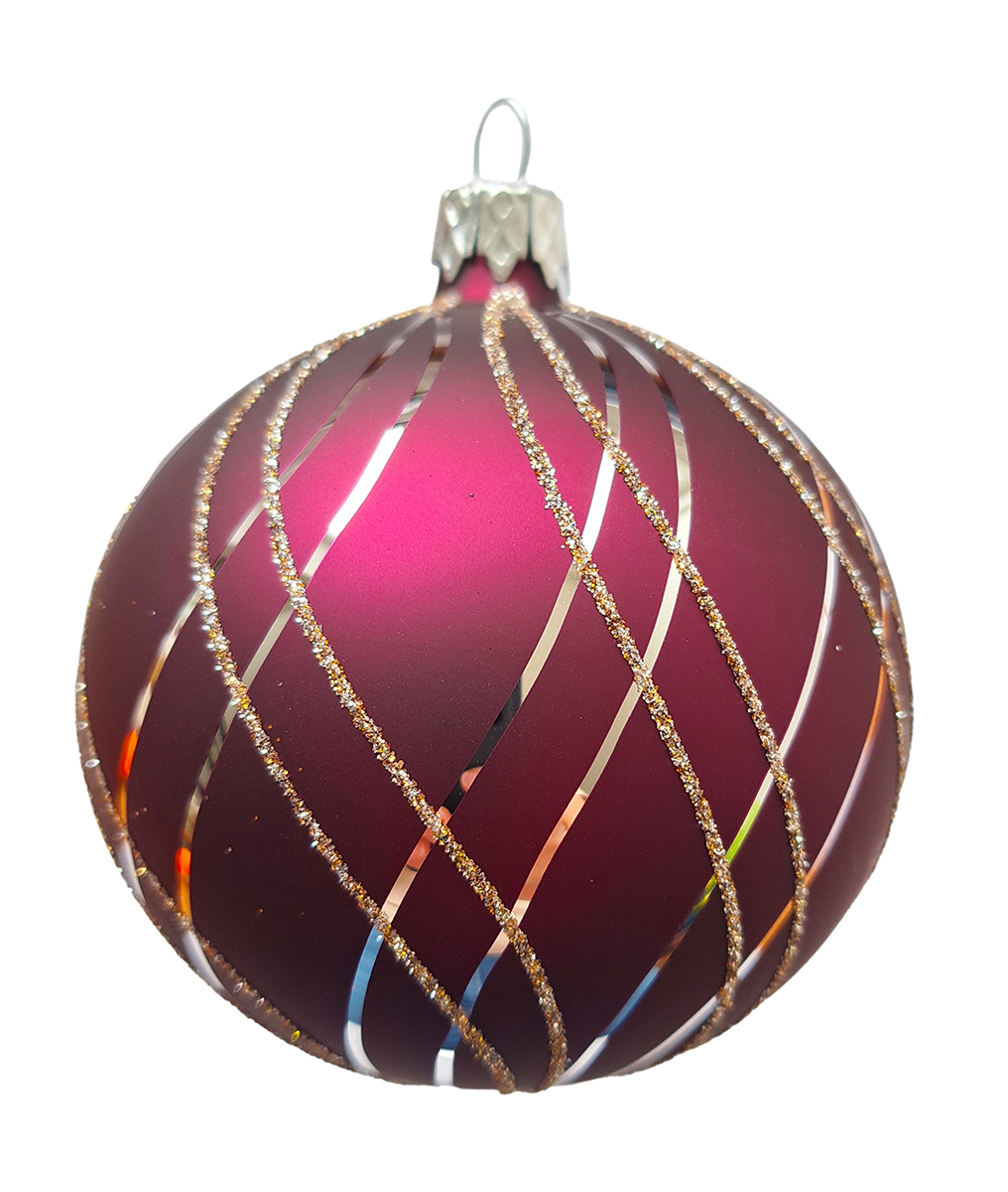 Tarrington House Ozdoby fialové 8 cm 4 ks