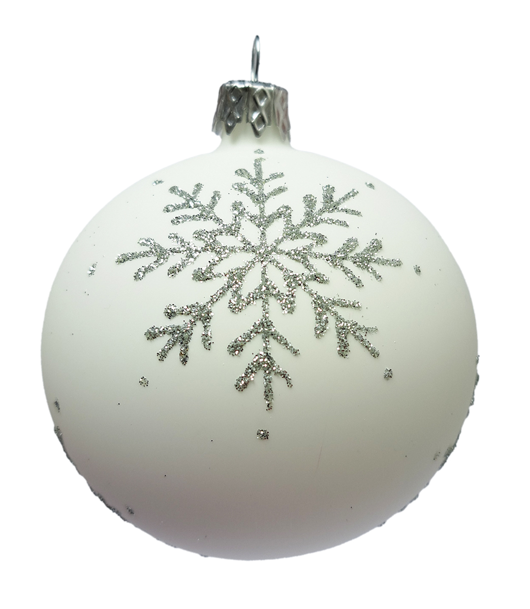 Tarrington House Ozdoby vločka bílé 8 cm 4 ks