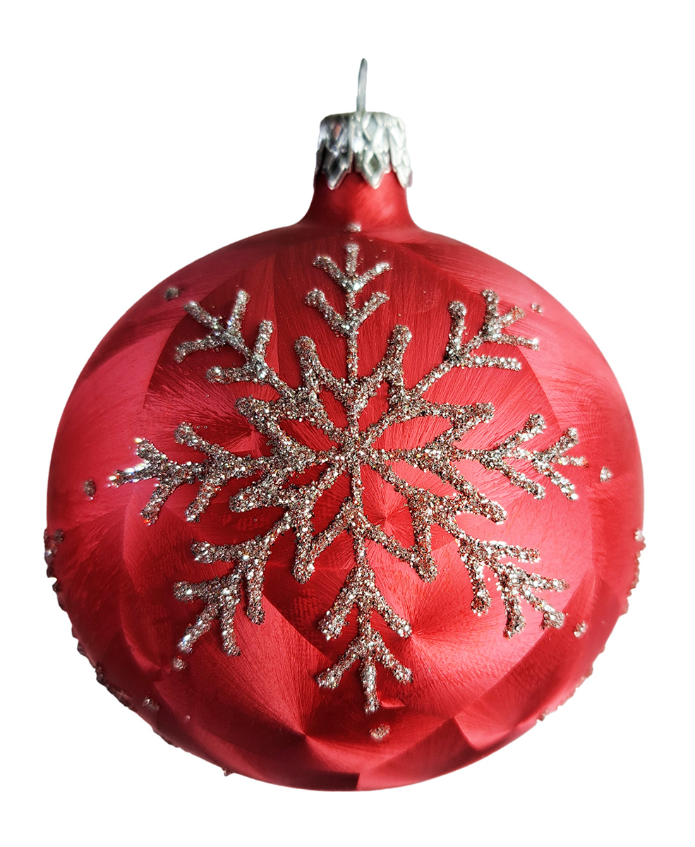 Tarrington House Ozdoby vločka červené 8 cm 4 ks