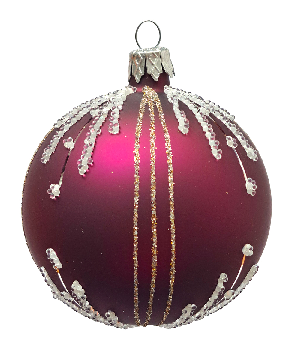 Tarrington House Ozdoby fialové 8 cm 4 ks