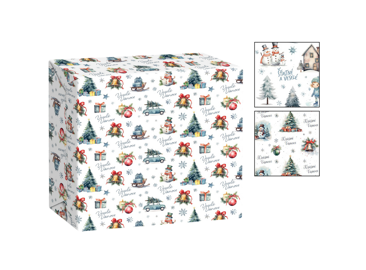 Balící papír české Vánoce 4 x 0,7 m 1 ks