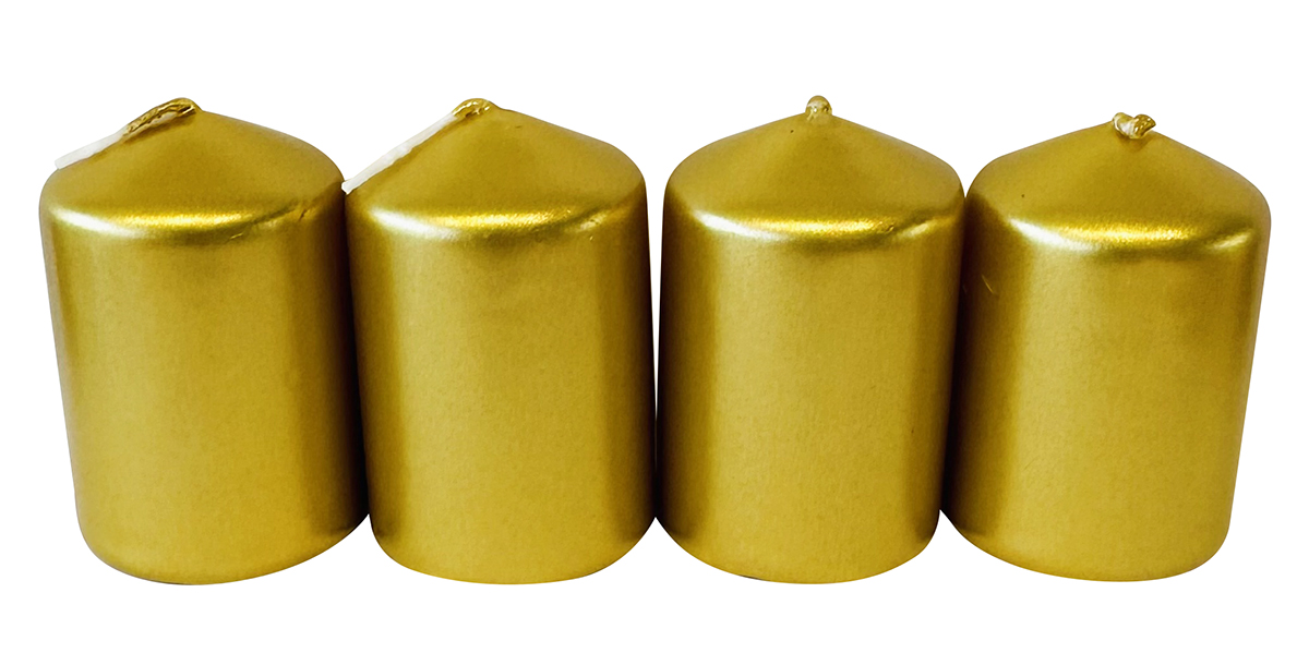 aro Svíčky 60/100 zlaté 223351 4 ks