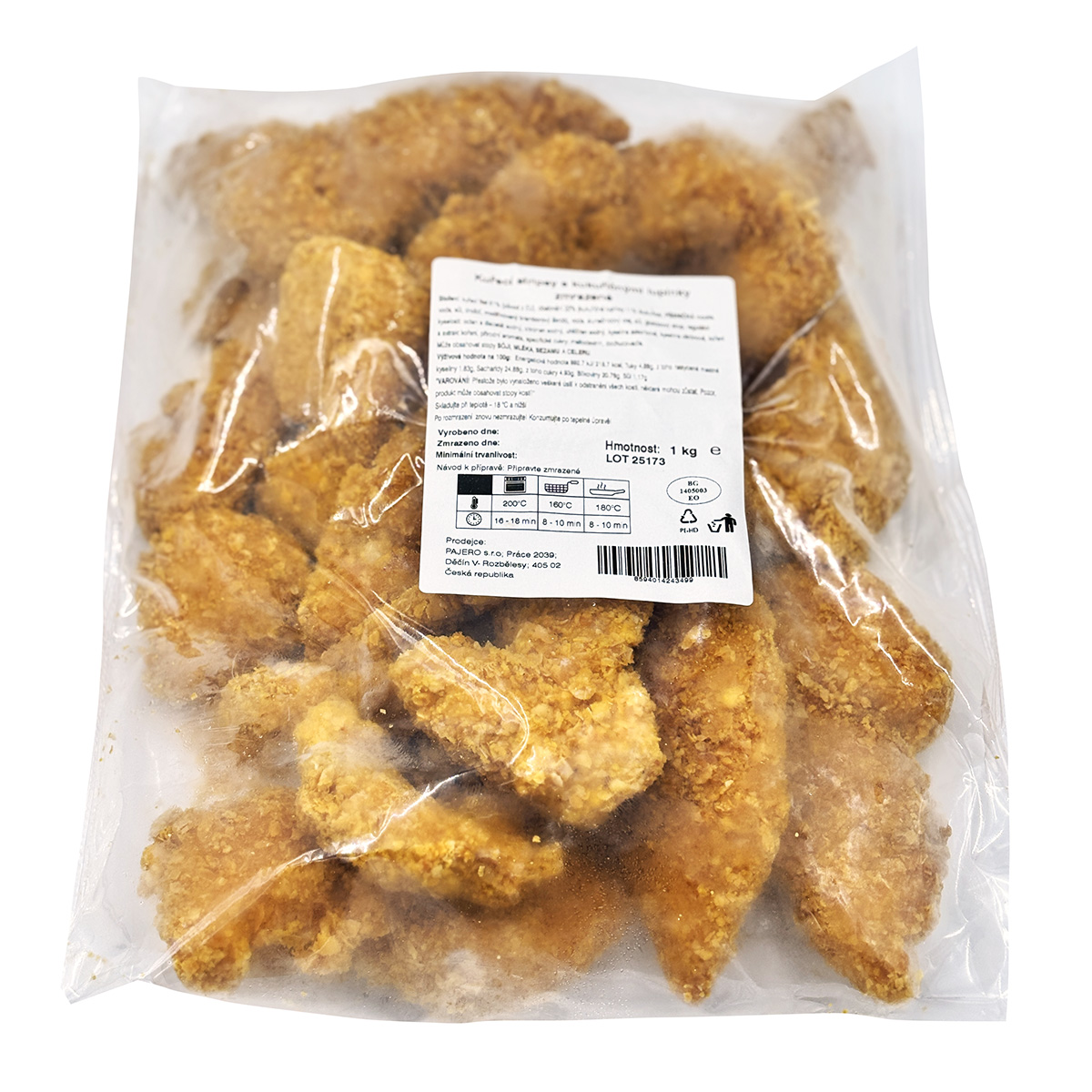 PAJERO Křupavé kuřecí stripsy mraž. 1 kg