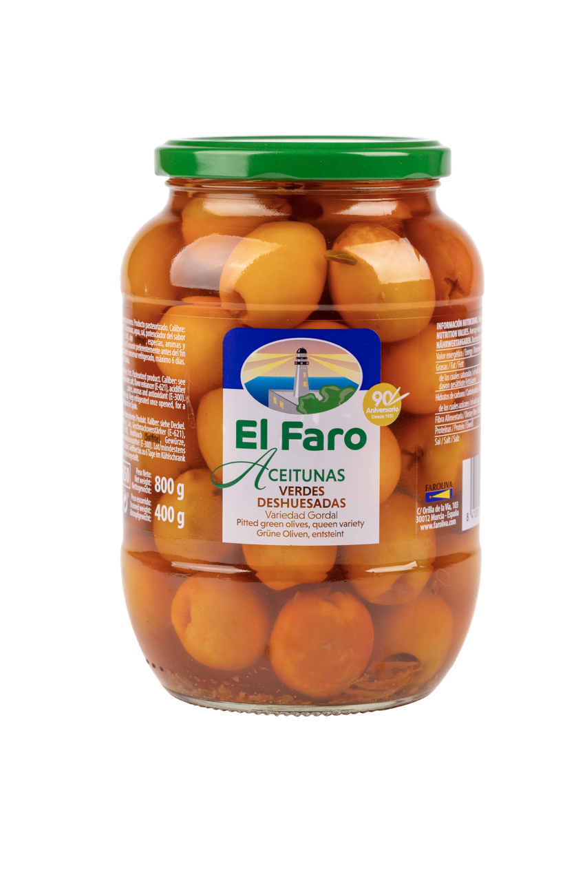 El Faro Olivy krájené zelené bez pecky 850 ml