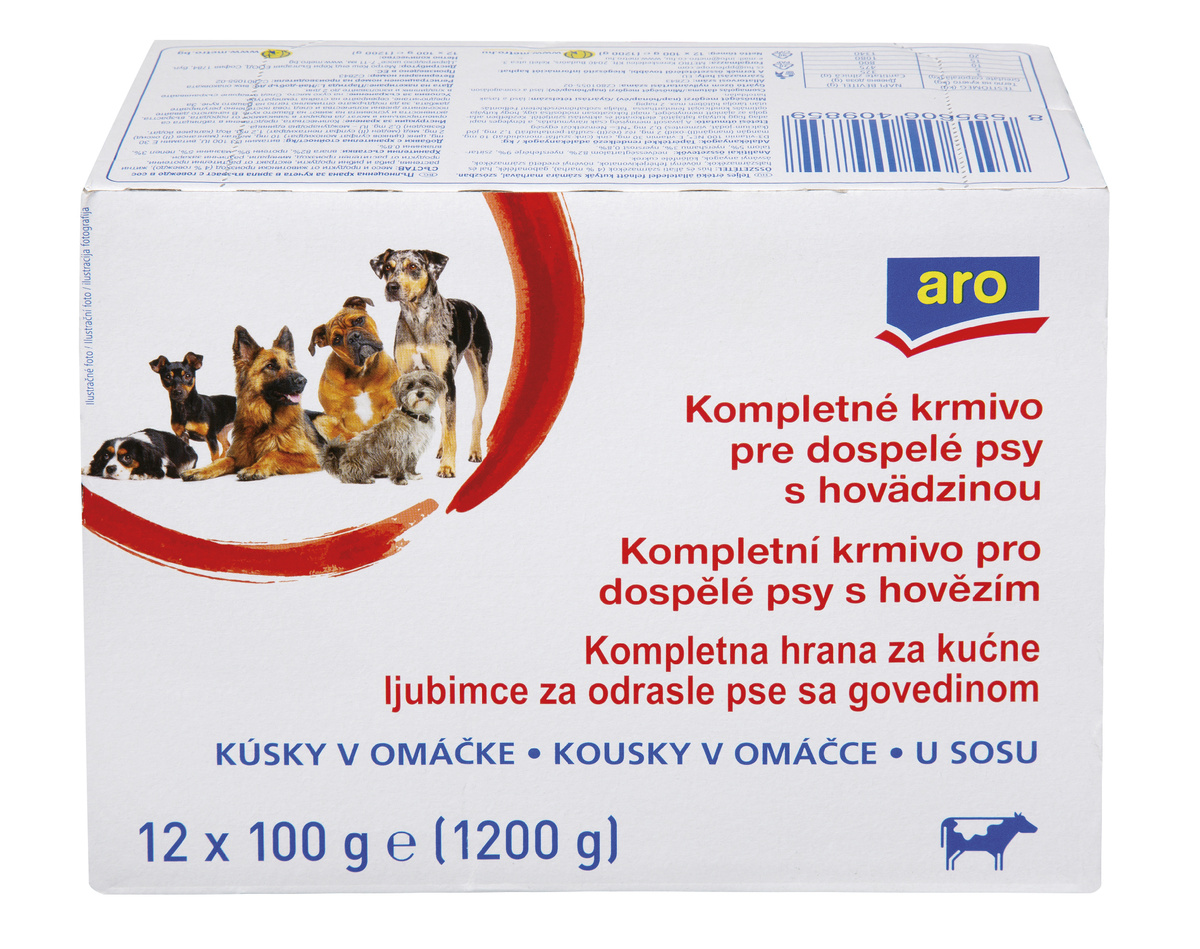 aro Kapsičk pro psa hovězí 12 x 100 g