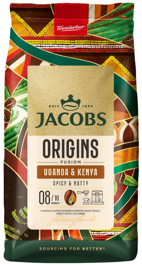 JACOBS Uganda Kenya káva zrnková 1 kg