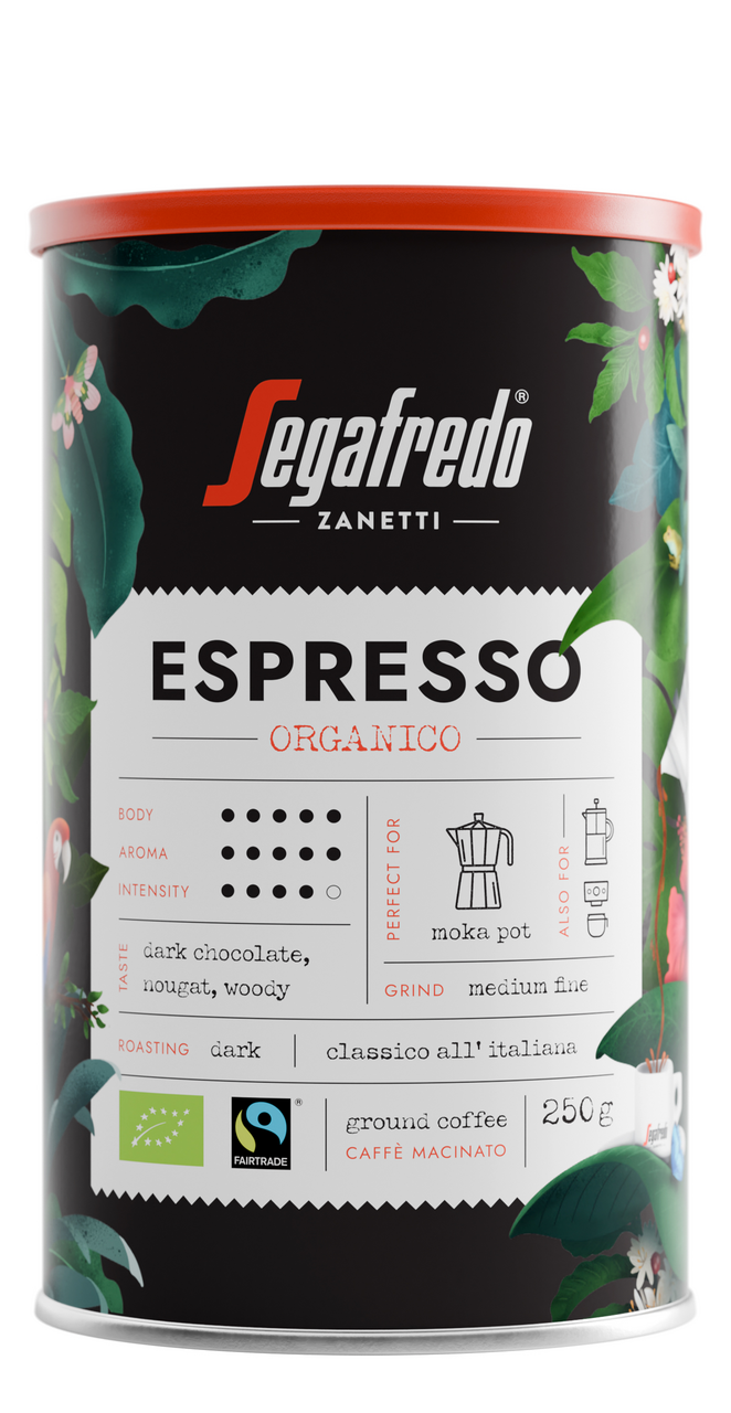 Segafredo Espresso Oraganico mletá káva 250 g