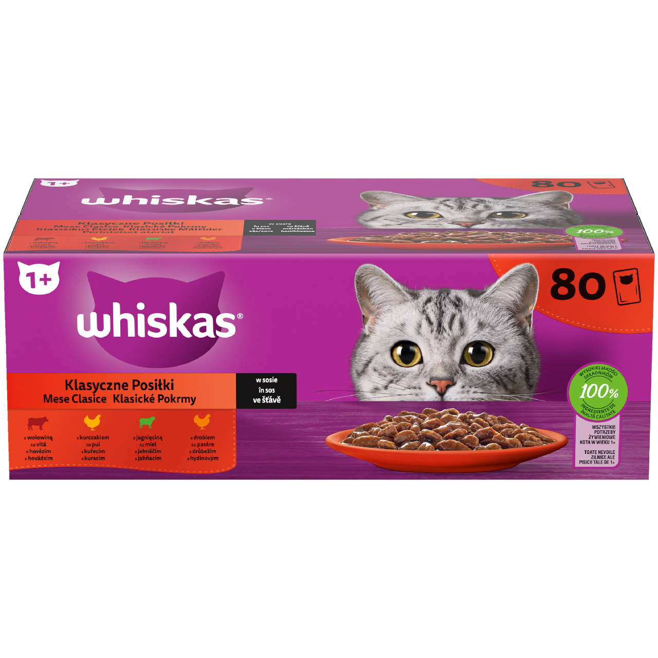 Whiskas Mix ve vlastní šťávě pro kočky 80 x 85 g