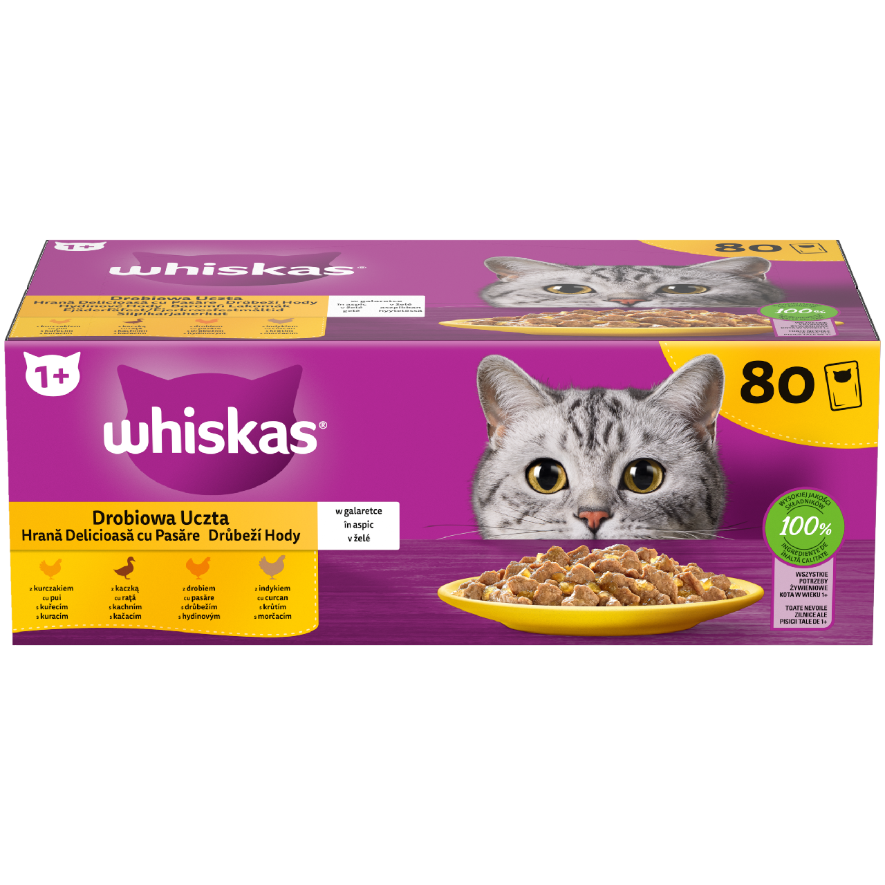Whiskas Mix v želé pro kočky 80 x 85 g