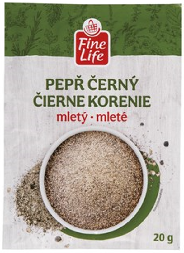 Fine Life Pepř černý mletý 5 x 20 g