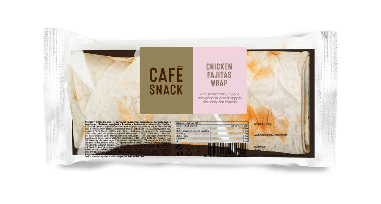 CAFE SNACK Wrap Gourmet Kuřecí Fajitas mraž. 6 x 180 g
