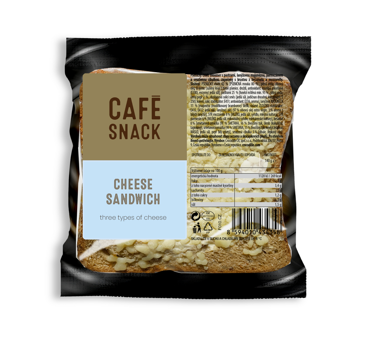 CAFE SNACK Sendvič Classic Sýrový mraž. 6 x 170 g