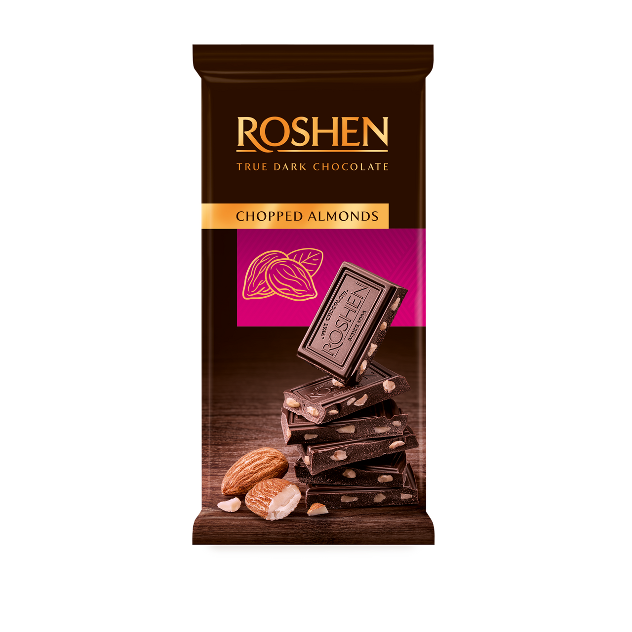 ROSHEN Hořká čokoláda mandle 35 x 85 g