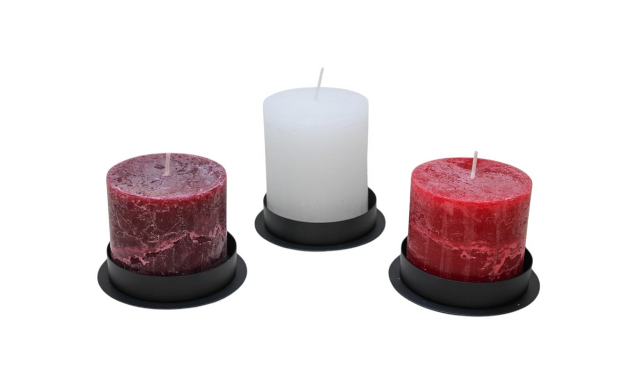 Svíčka adventní 10 x 9 cm 3ASS 1 ks