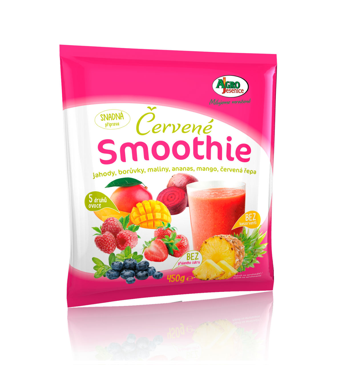 AGRO Smoothie červené mraž. 450 g