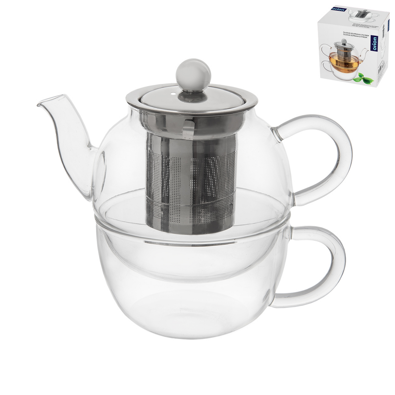 Orion Tea for One filtr sklo nerez 350 ml 1 ks
