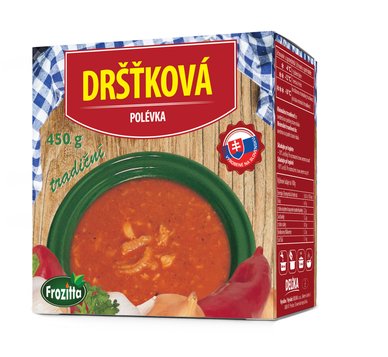 Dršťková polévka koncentrát mraž. 450 g