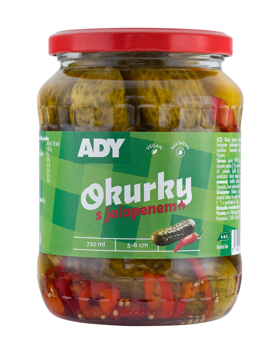 ADY Okurky s jalapenem 4 x 660 g