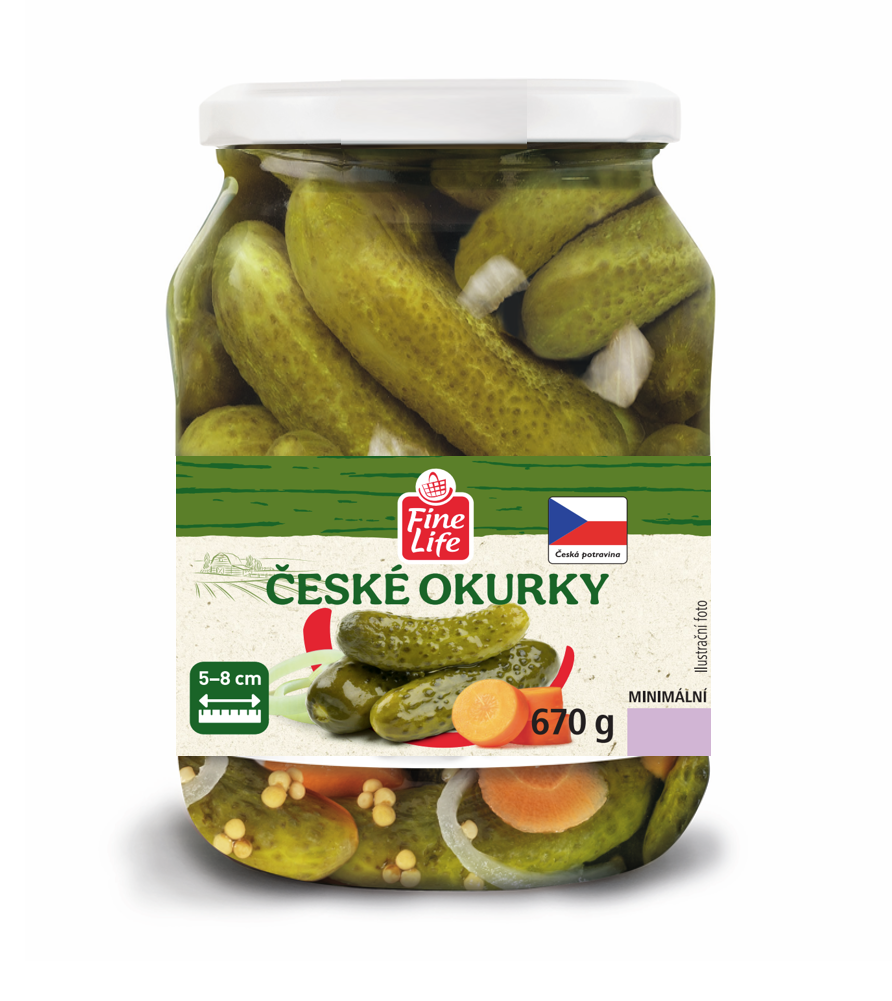Fine Life České okurky 5 - 8 cm 670 g