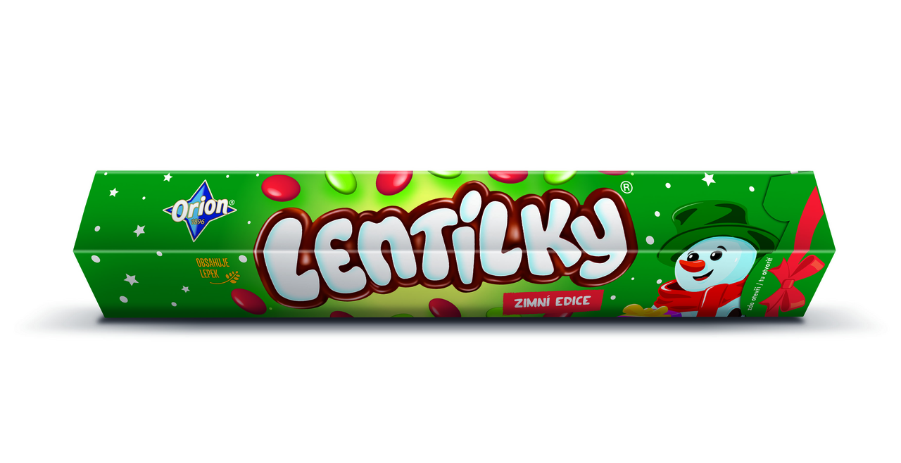Smarties Lentilky Vánoční zelené červené 120 g