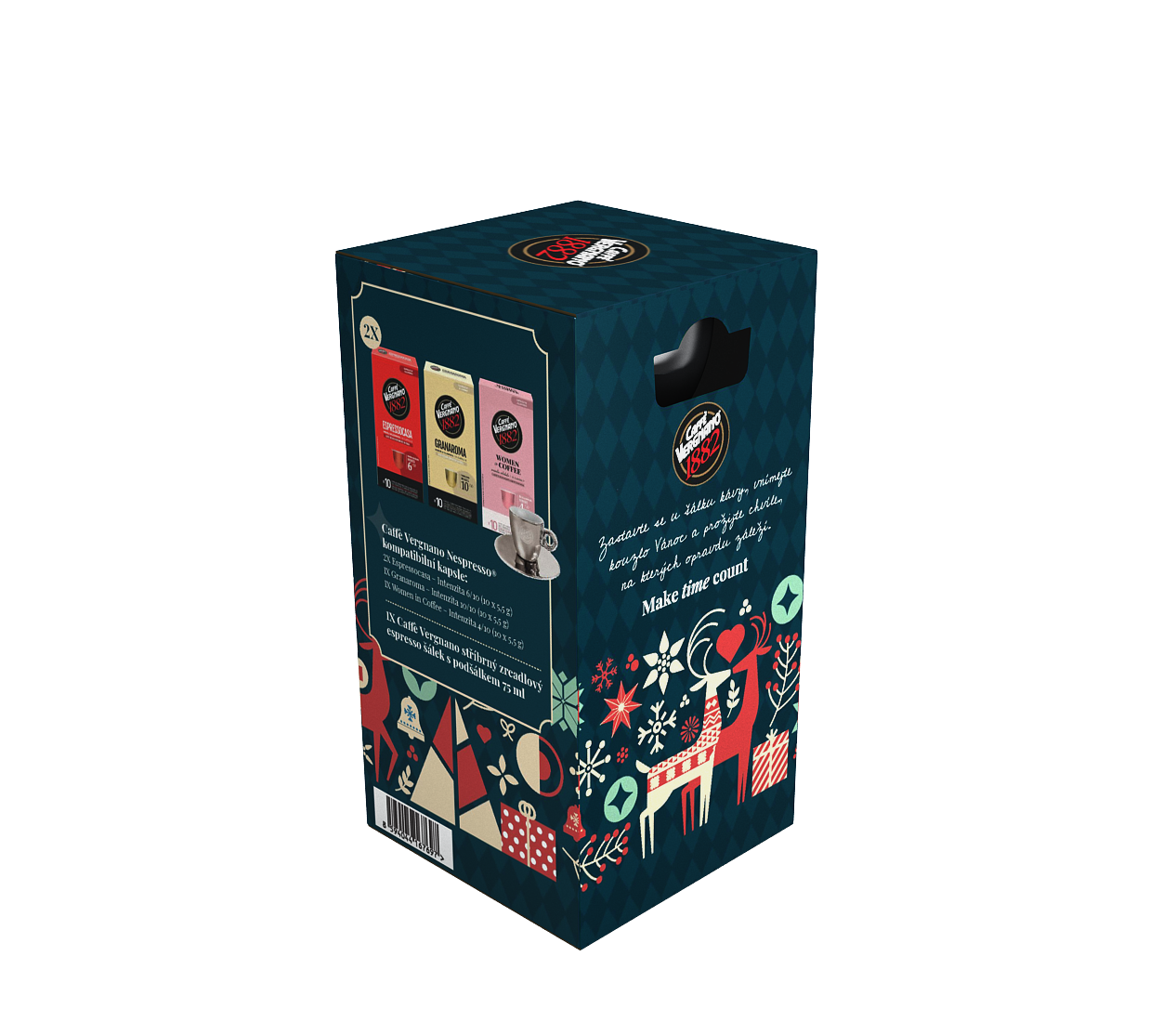 VERGANO XMas Nespresso Pack kapsle 40 ks + hrnek 1 ks