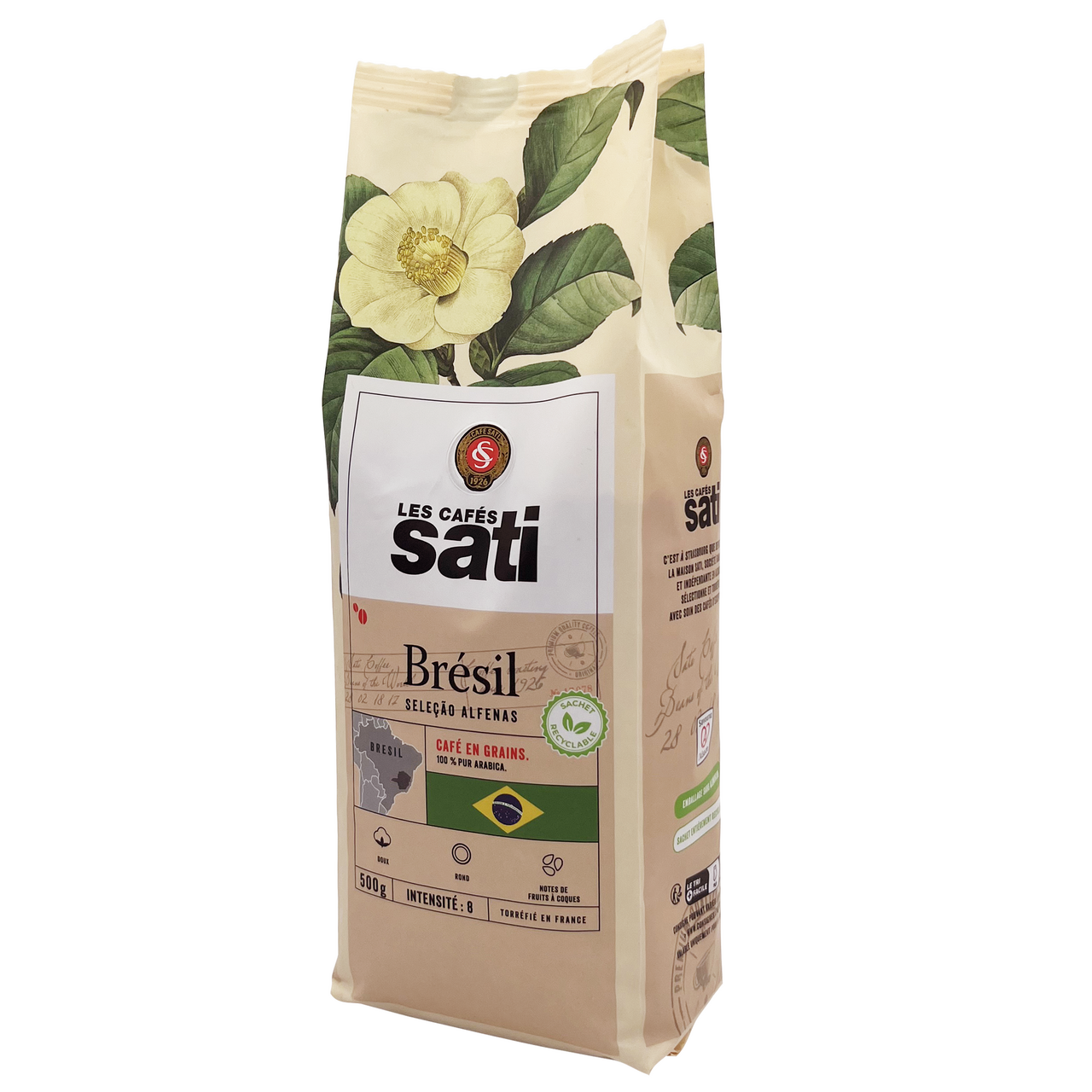 LES CAFÉS sati Brésil Seleçao Alfenas káva zrno 500 g