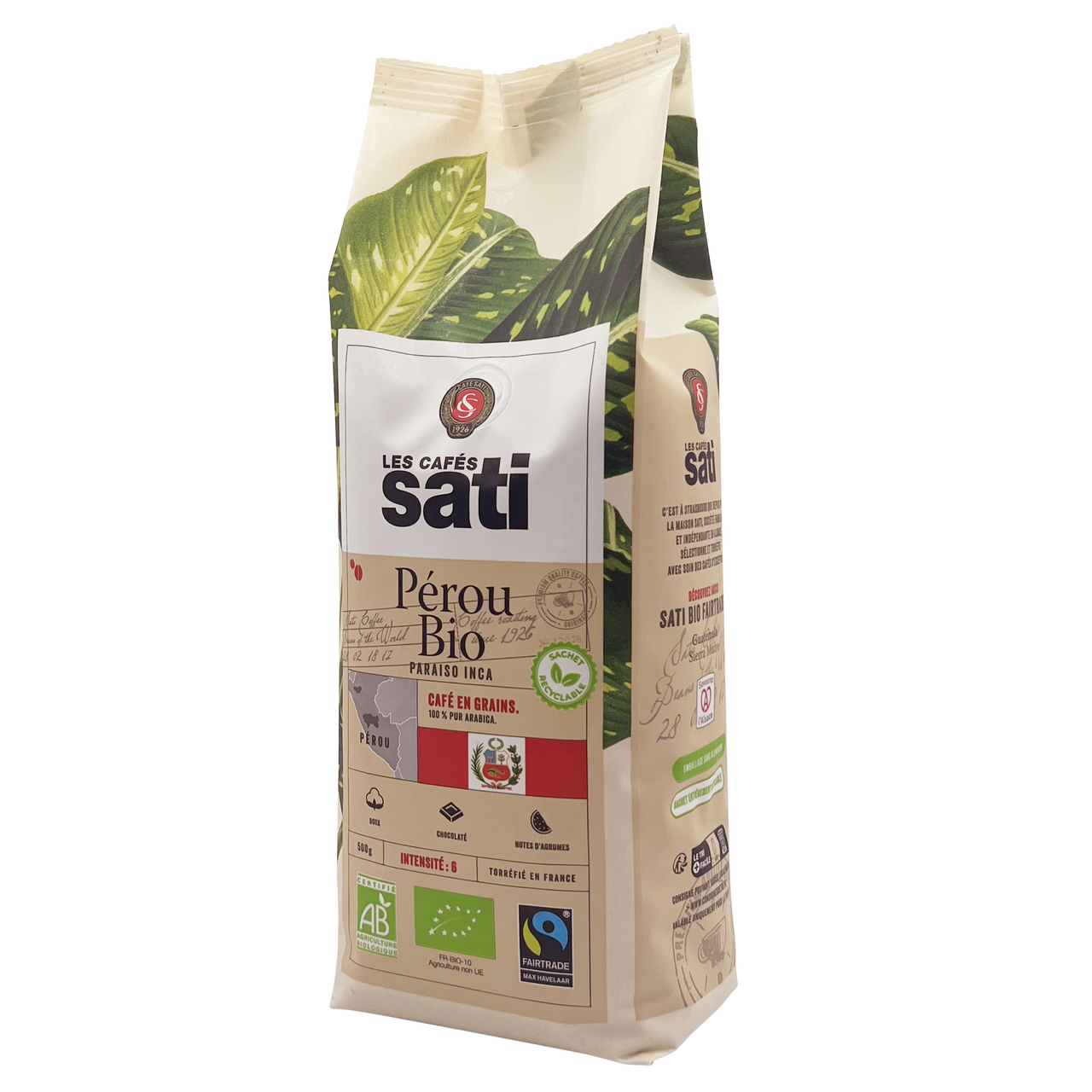 LES CAFÉS Sati Pérou BIO káva zrno 500 g