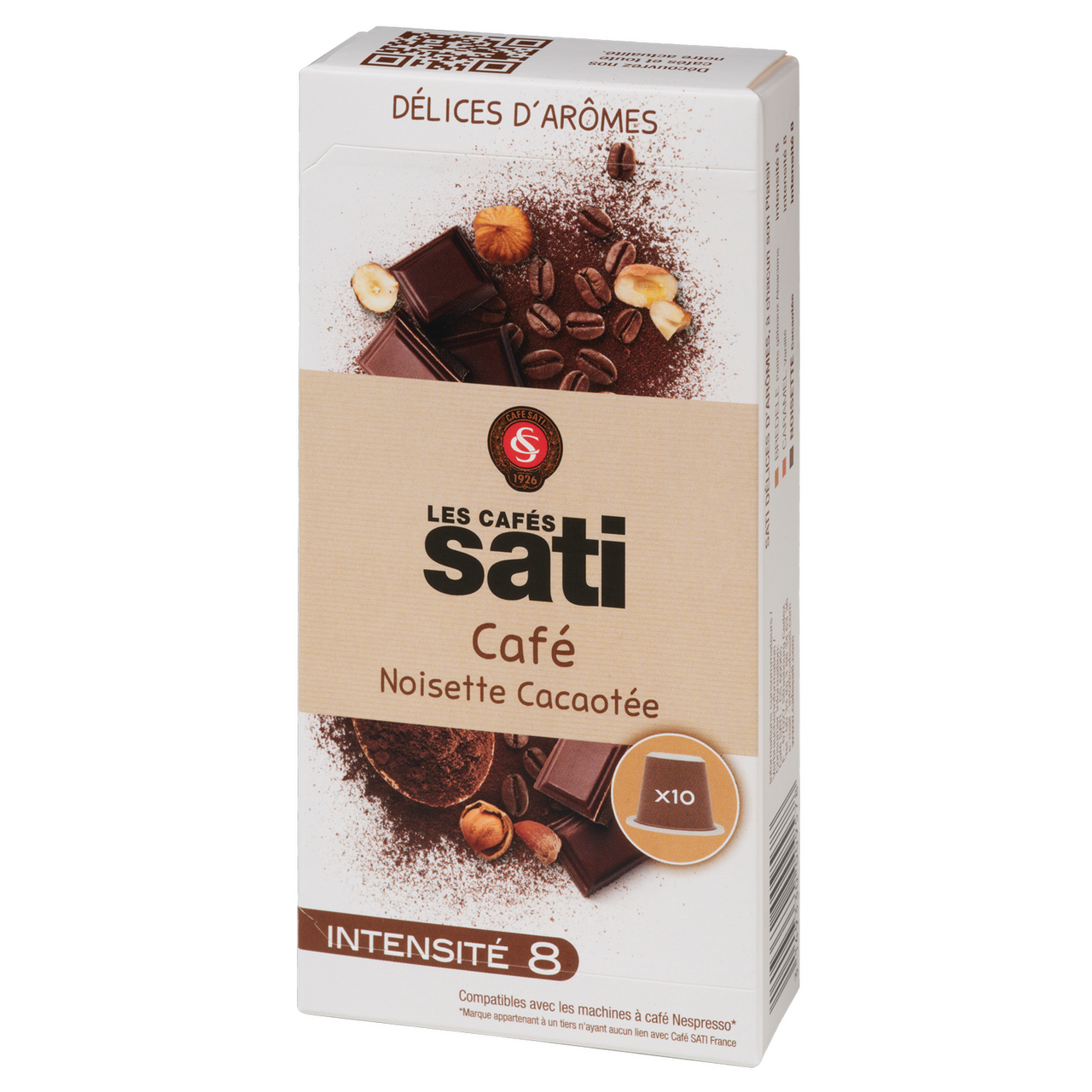 LES CAFÉS sati Cacao Hazelnut 10 ks kapsle