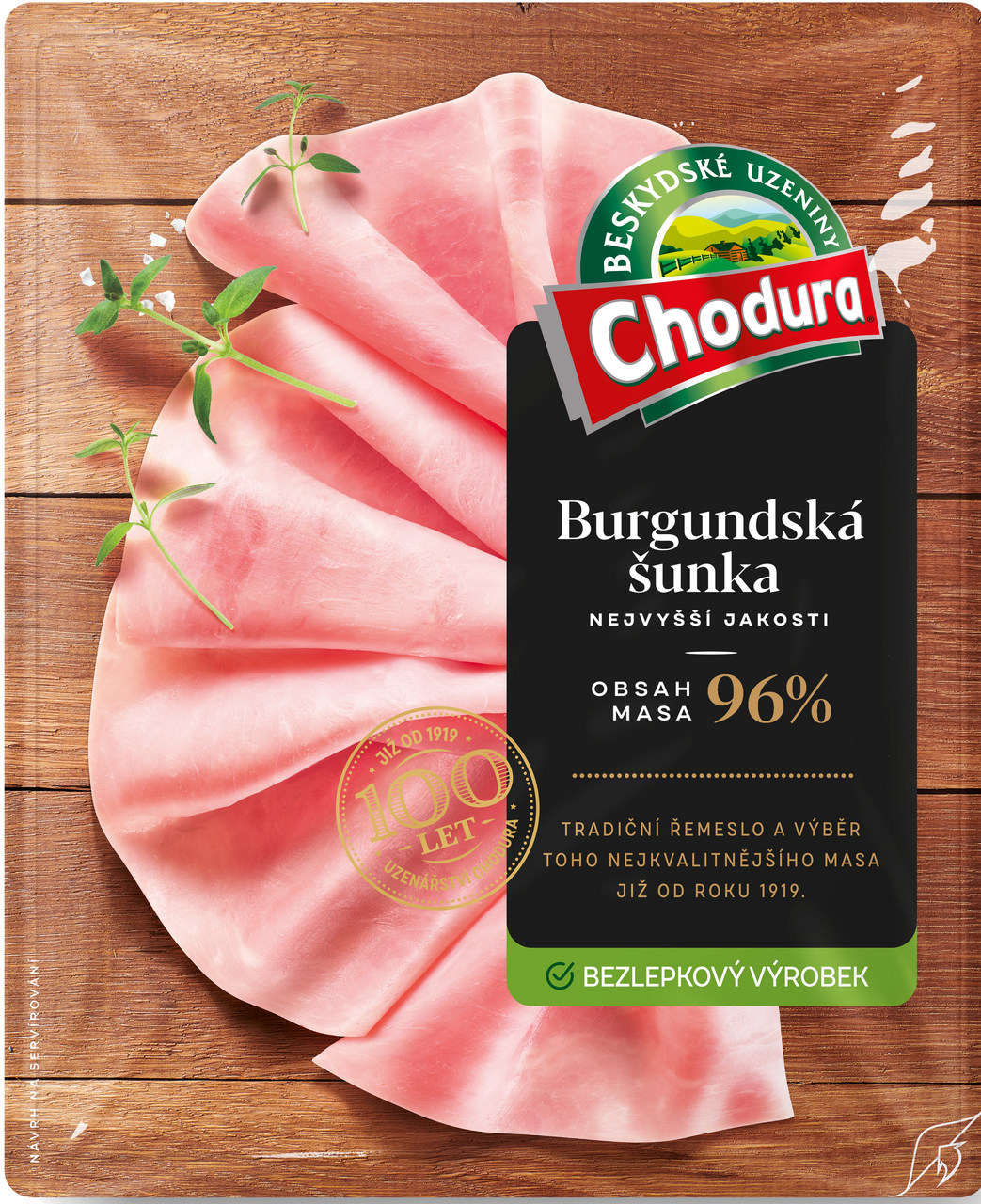 Chodura Burgundská šunka nejvyšší jakosti chlaz. 100 g