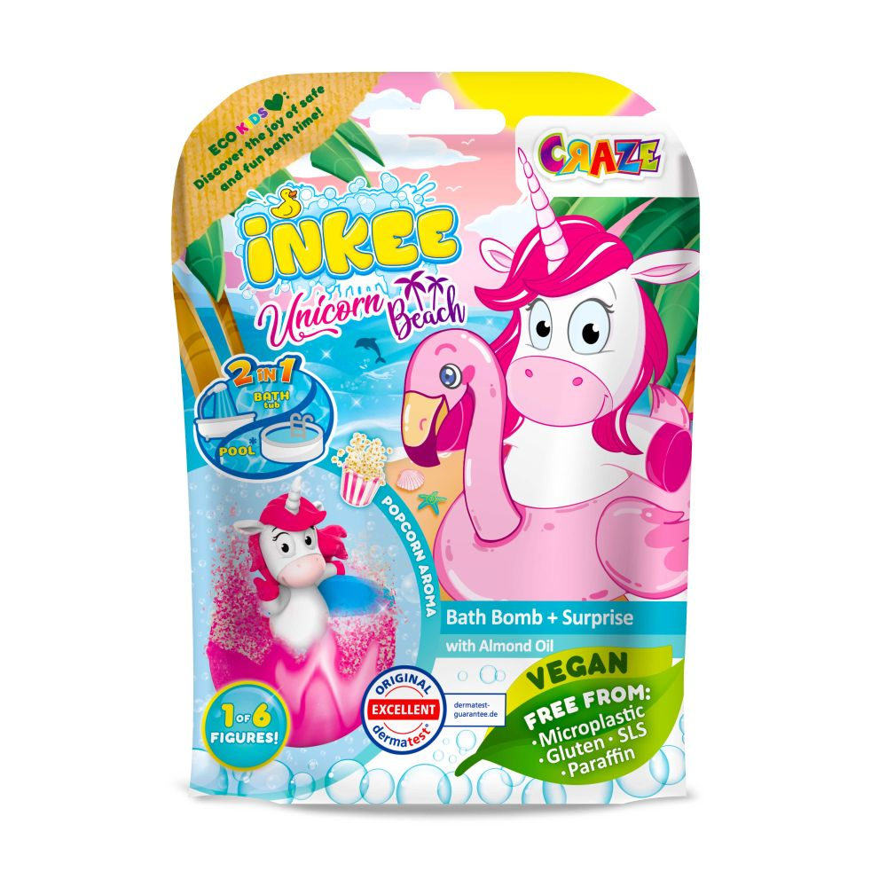 Inkee Šumivá bomba plážový jednorožec 1 ks