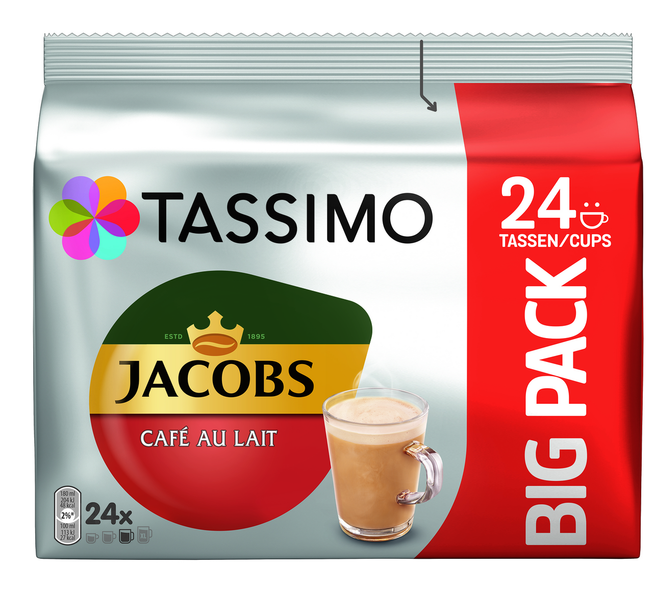 TASSIMO JACOBS Cafe Au Lait 24 ks kapsle