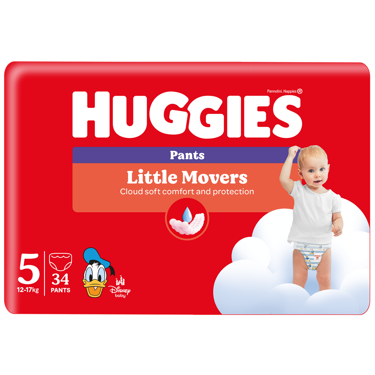 HUGGIES Little Movers Pants vel. 5 pleny 34 ks