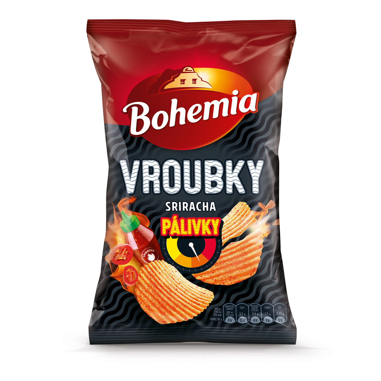 Bohemia Vroubky Pálivky Sriracha 18 x 120 g